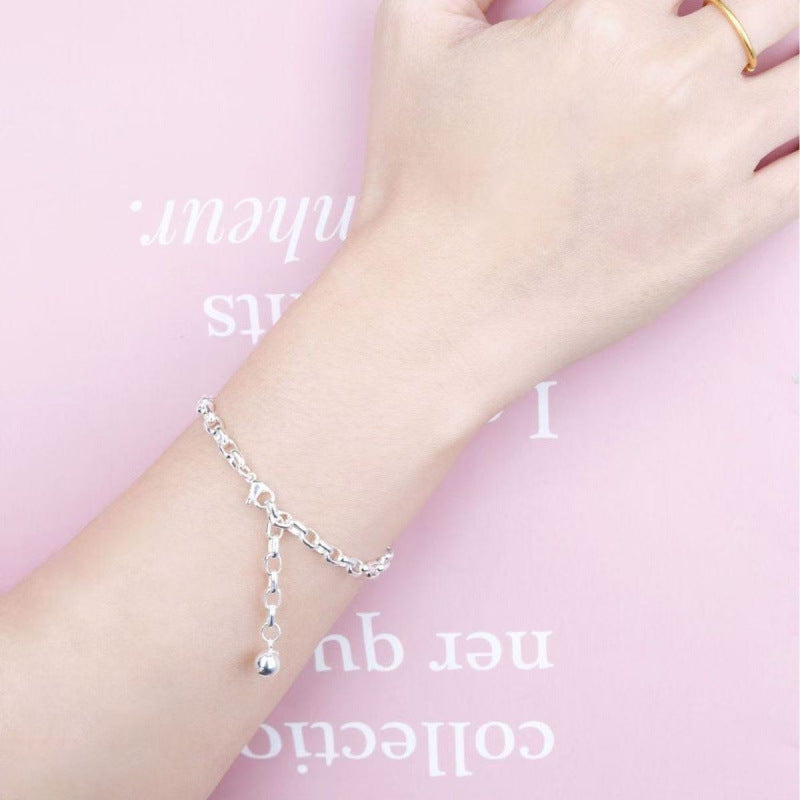 Women's Retro Minority Design Thick Type Dangling Beads Light Luxury Advanced Bracelet