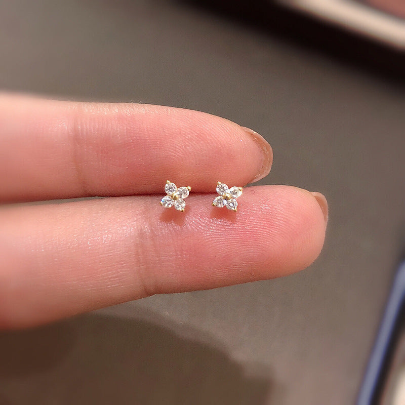 Women's Popular Mini Clover Zircon Light Luxury High-grade Rings