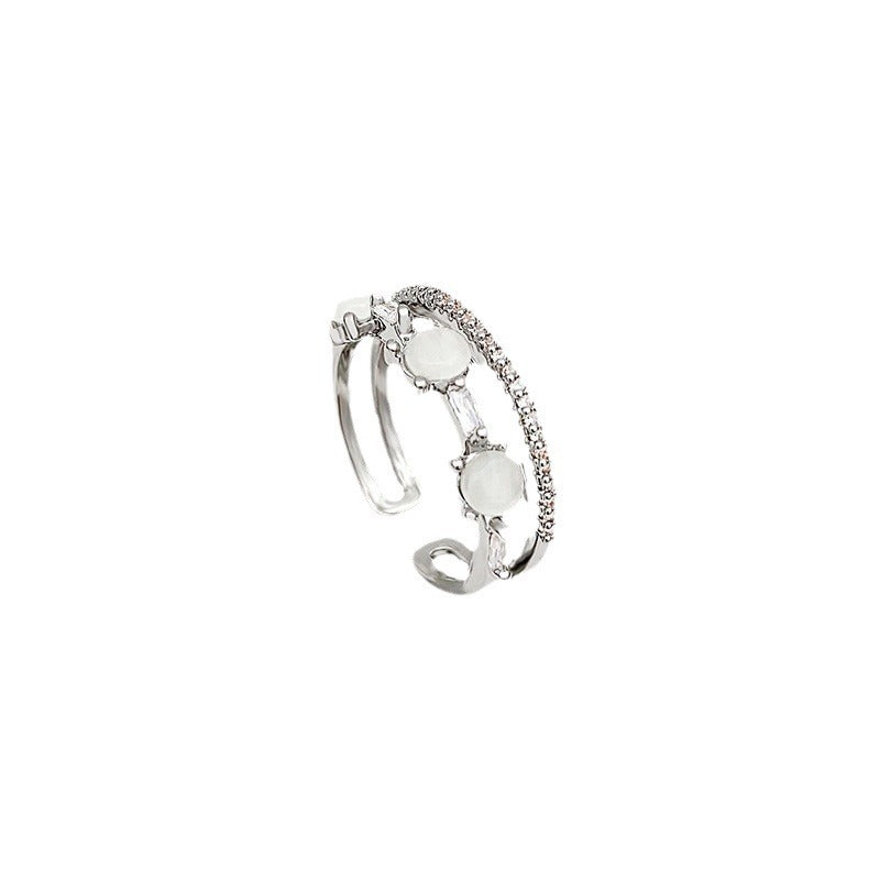 Female Niche High-grade Personality Trendy Zircon With Rings