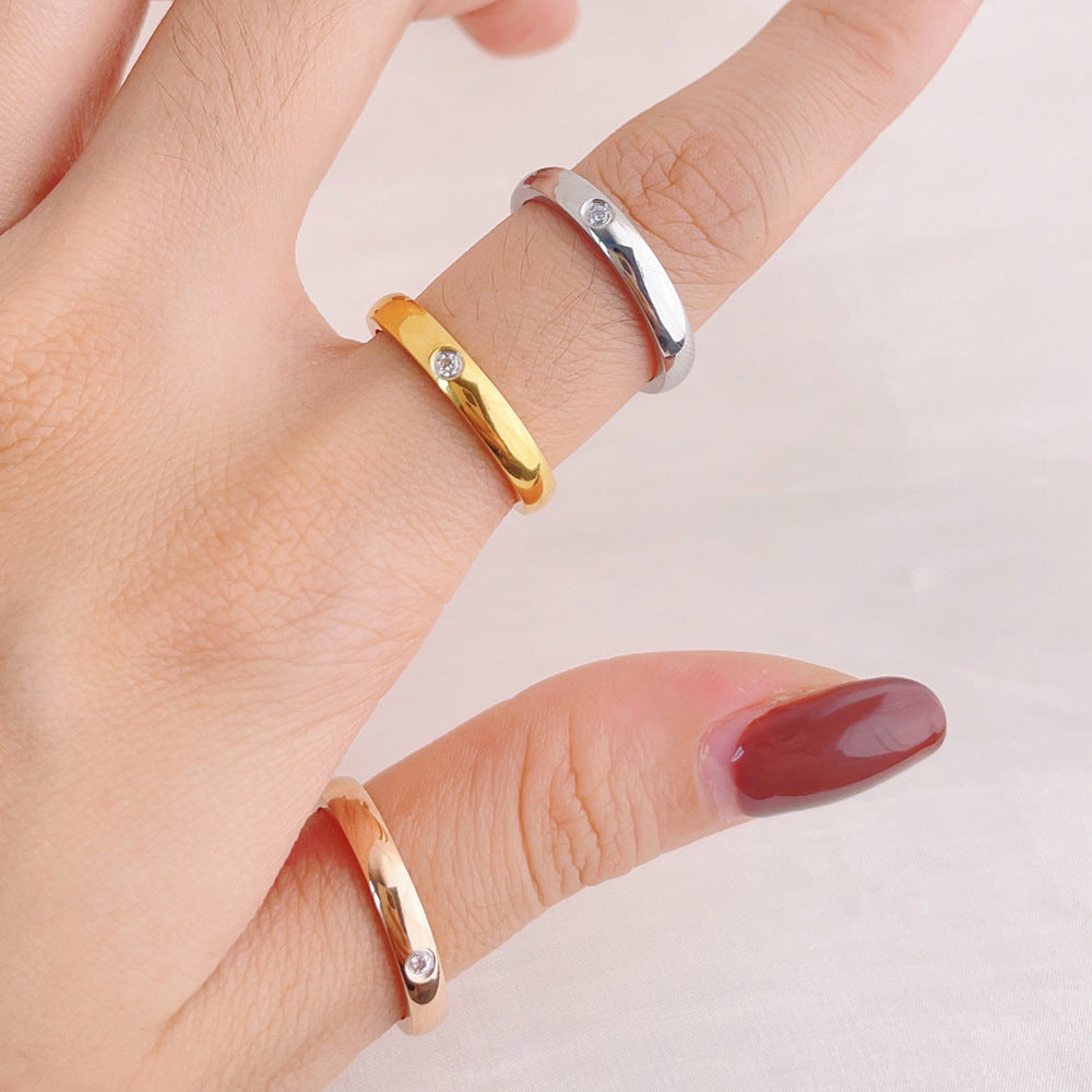 Women's & Men's Rhinestone Simple Stacked Index Finger Joint Rings