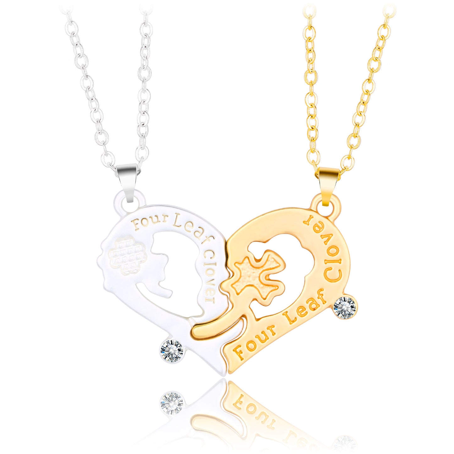 Four-leaf Clover Double Chain Simple Fashion Necklaces