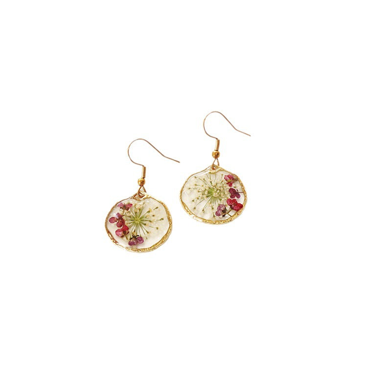 Irregular Round Sweet Alyssum Real Flower Rings