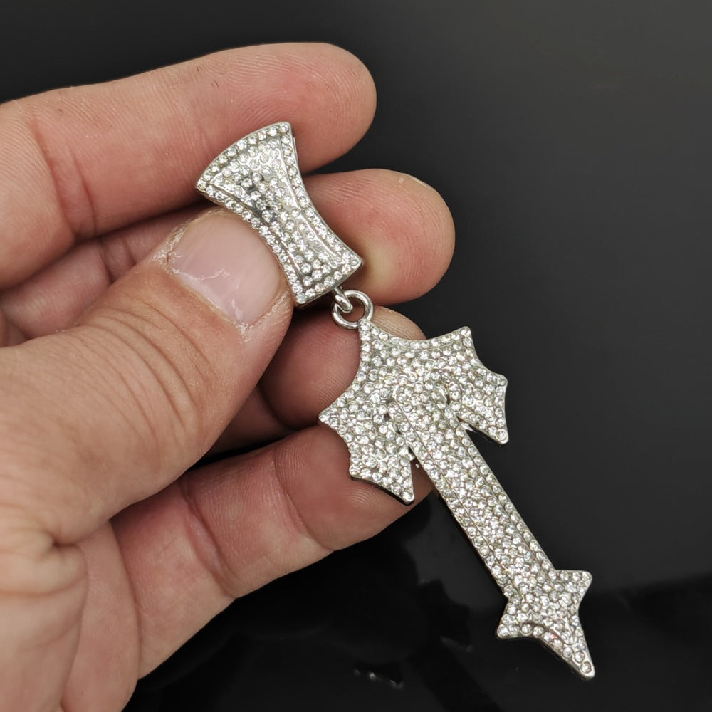 Men's Sword Cross Large Hipster Zinc Alloy Necklaces