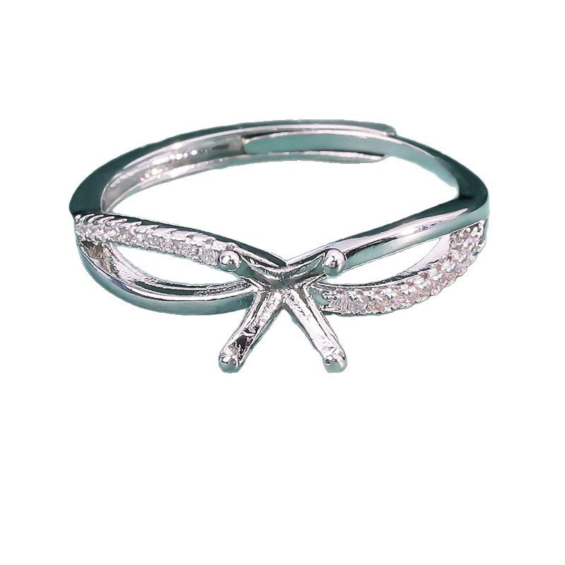 Inlaid Pointed Bottom Chinese Diamond Special Interest Light Ring