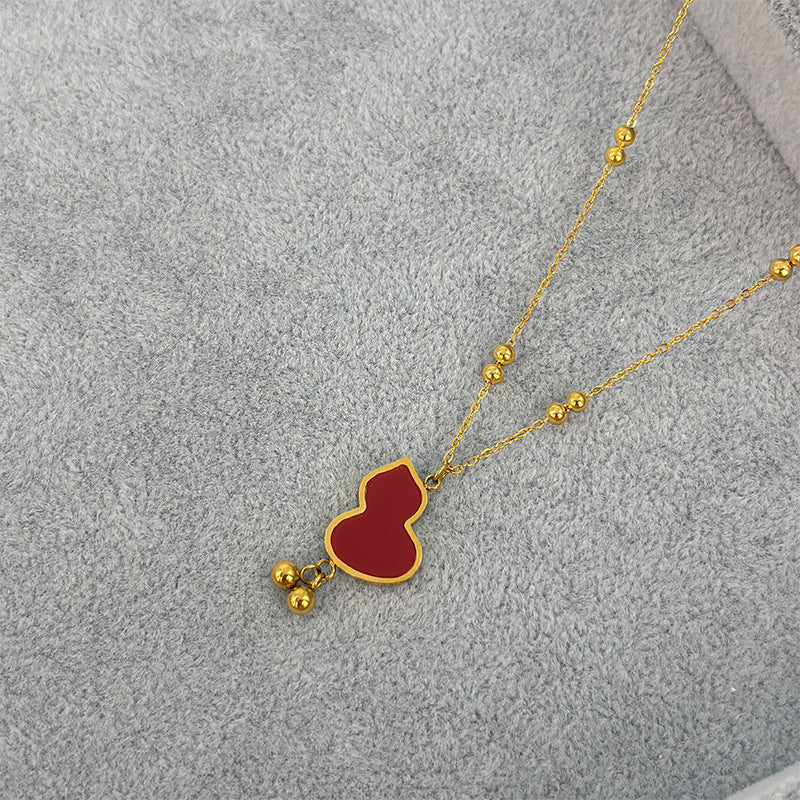 Gourd Tassel Fashion Titanium Steel No Fading Clavicle Necklaces