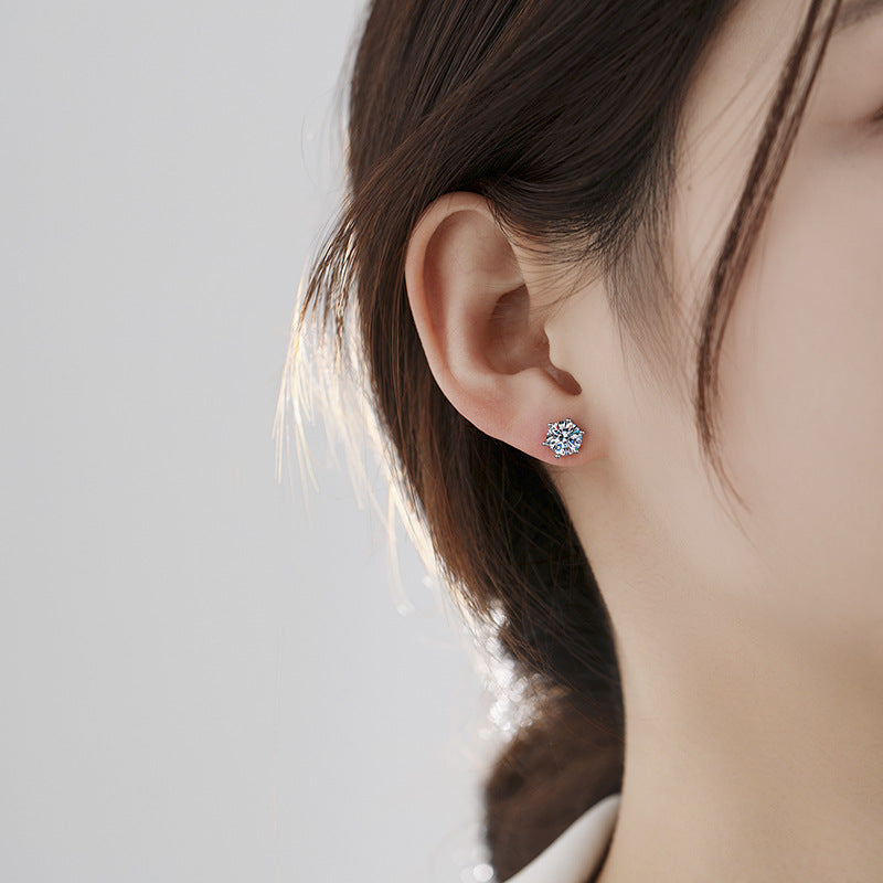 Women's Platinum Classic Ear Bone Elegant Simple Earrings