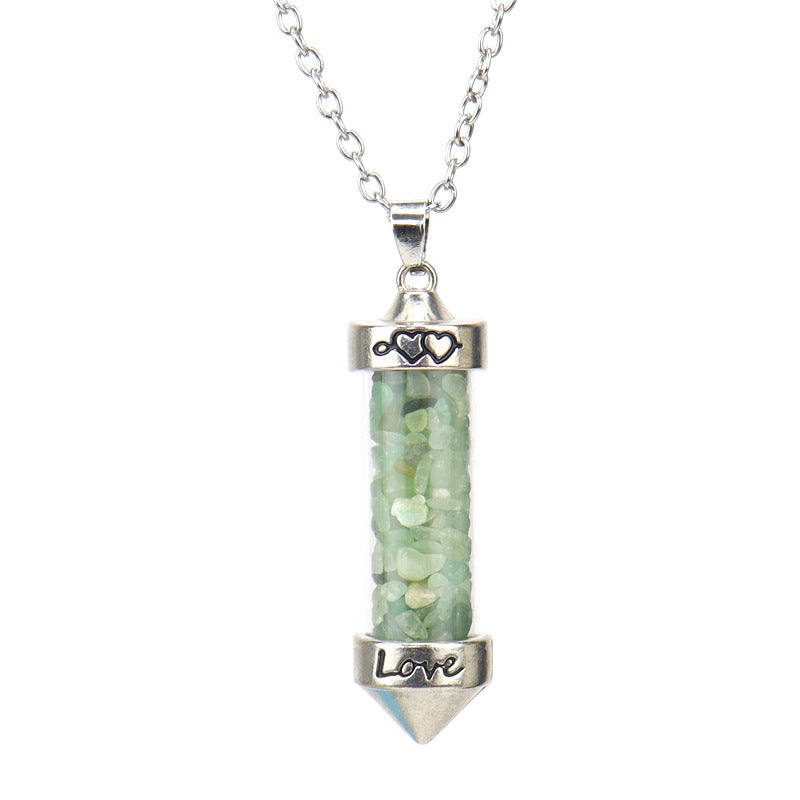 Colorful Gravel Ing Bottle Cone Love Necklaces