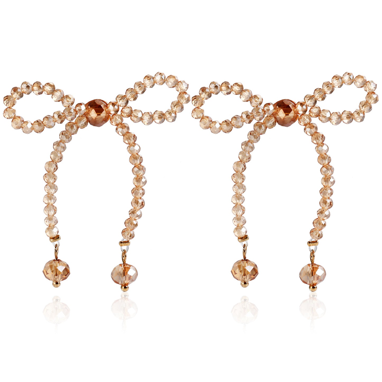 Women's Ornament Retro Imitation Pearl Bowknot Floral Earrings