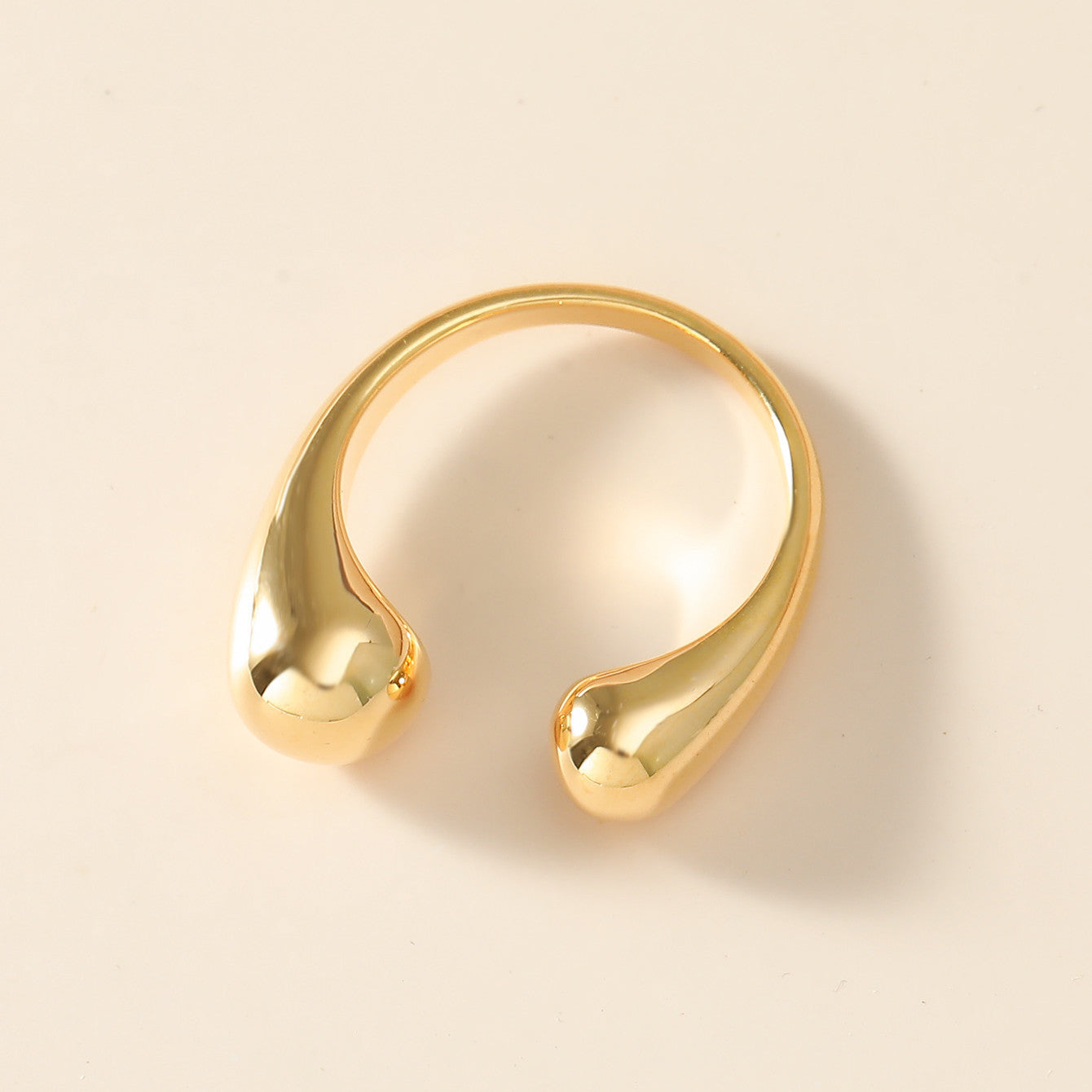 Brass Open Bright Gold Popular Simplicity Rings