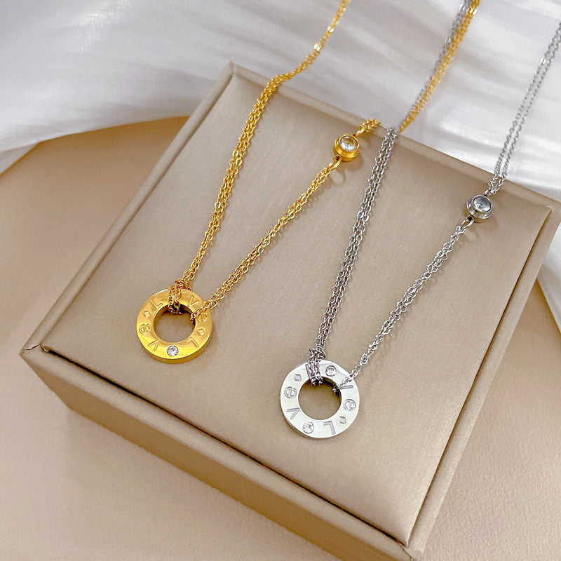 Body Titanium Steel Personality Minimalist Furnace Real Gold Necklaces