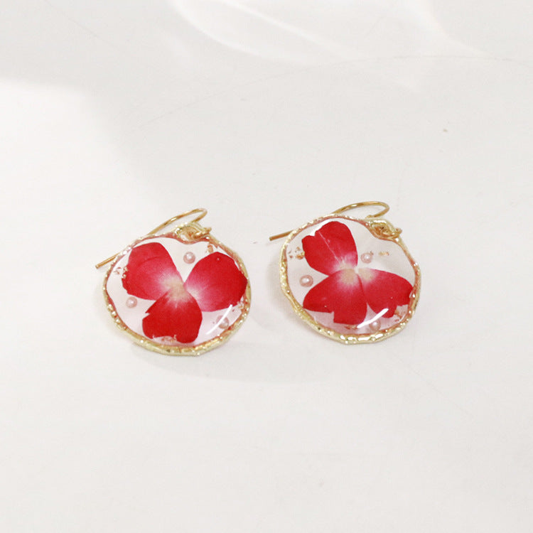 Irregular Round Sweet Alyssum Real Flower Rings