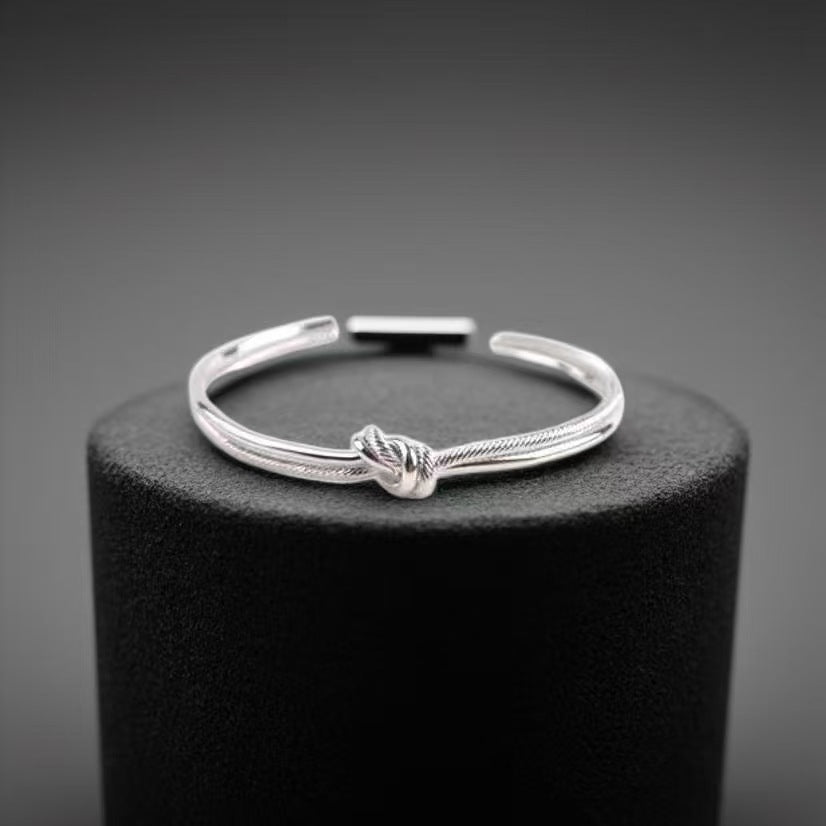 Double Line Knotted Opening Personality Simple Adjustable Light Luxury Bracelets