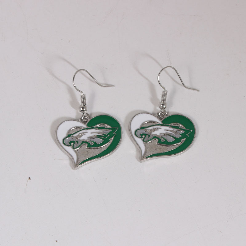 Oil Dripping Sports Team Series Denim Steel Pirate Earrings