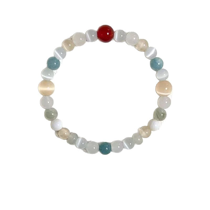 Spring Chinese Style Opal Imitation Emerald Cool Feeling White Temperament Bracelets