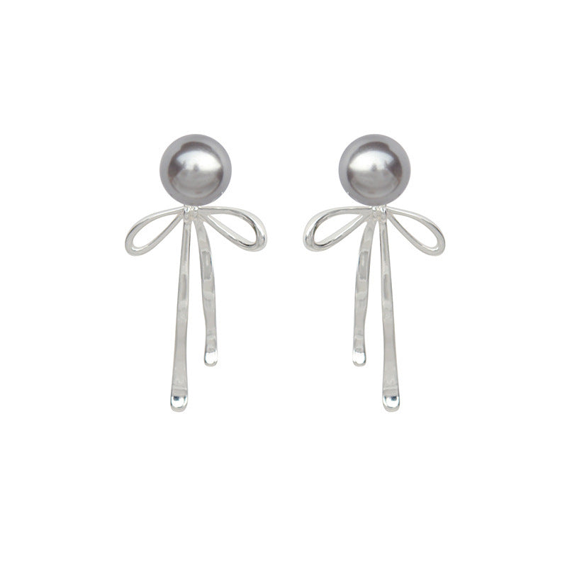Women's Bow Long Fringe High-grade Cool Temperament Earrings