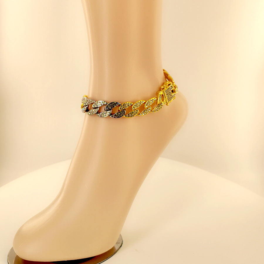 Women's & Men's Cuban Link Chain Ornament Alloy Diamond Necklaces
