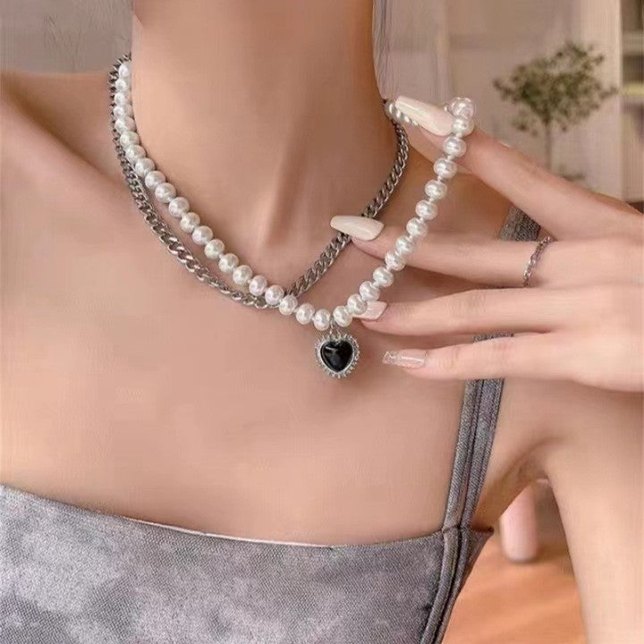Women's Pearl High-grade Temperament Wild Sweater Chain Necklaces
