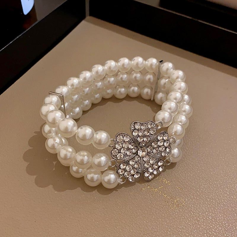 Flower Pearl Niche Creative Clavicle Chain Graceful Fashionable High Necklaces