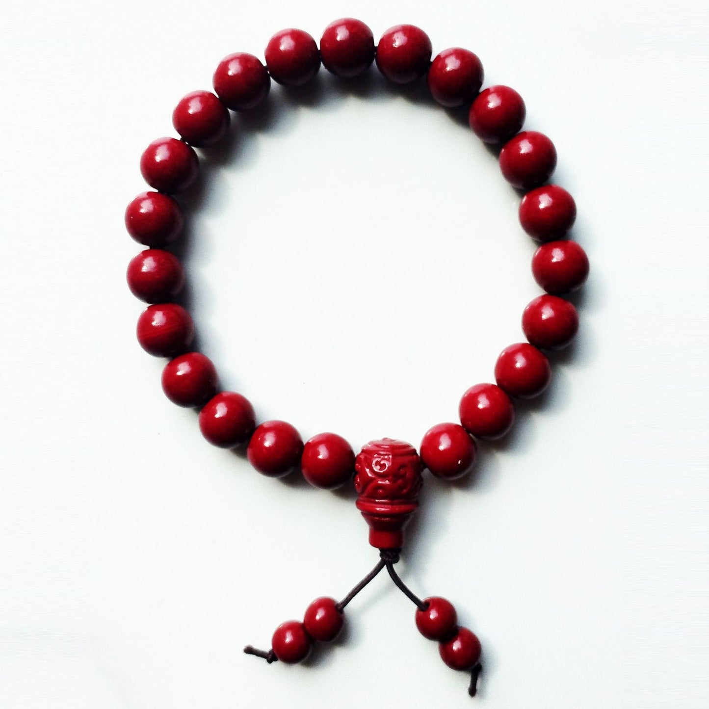 Women's Cinnabar Life Red Rope Beaded Money Drawing Pi Bracelet