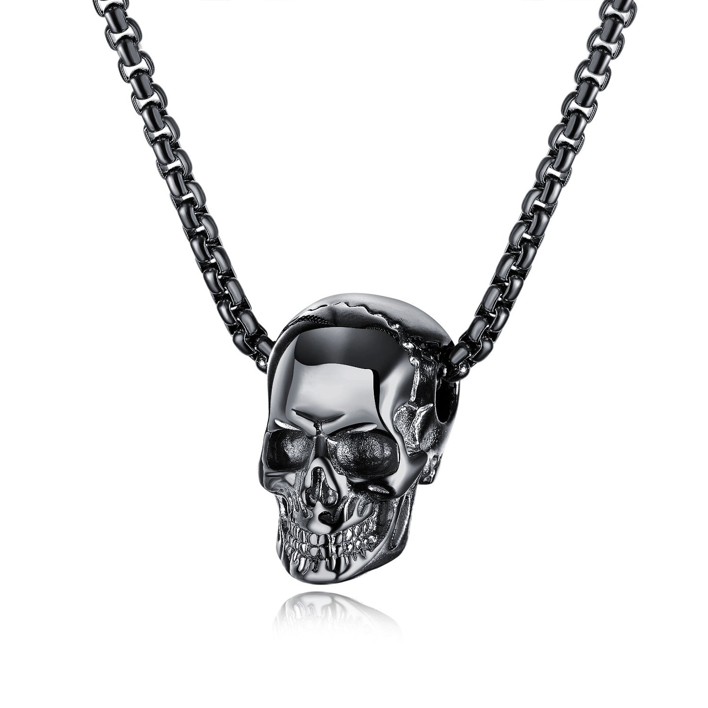Men's Ornament Fashion Titanium Steel Skull Hip Necklaces