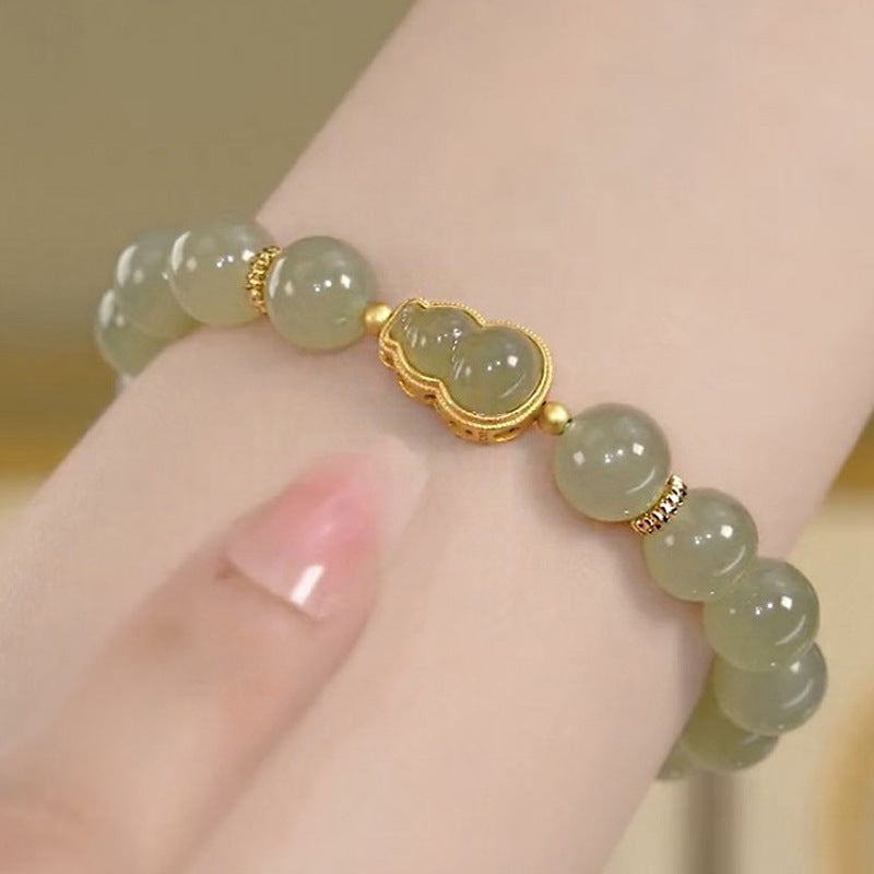 With Jade Fu Lu Fortune Ancient Style Beaded Bracelets