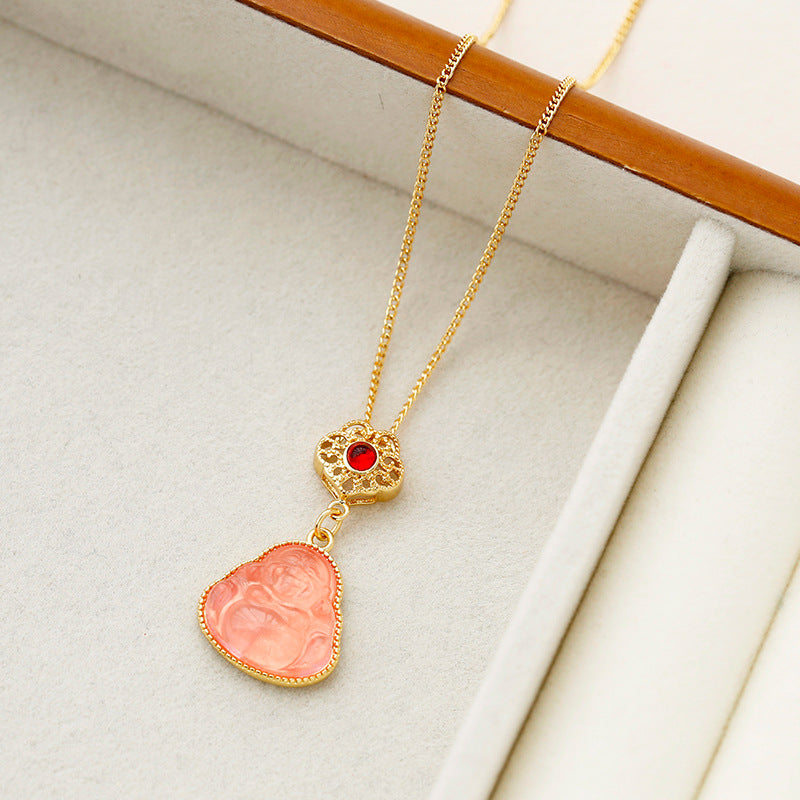 Women's Buddha Antique Ethnic Style Chinese Clavicle Necklaces