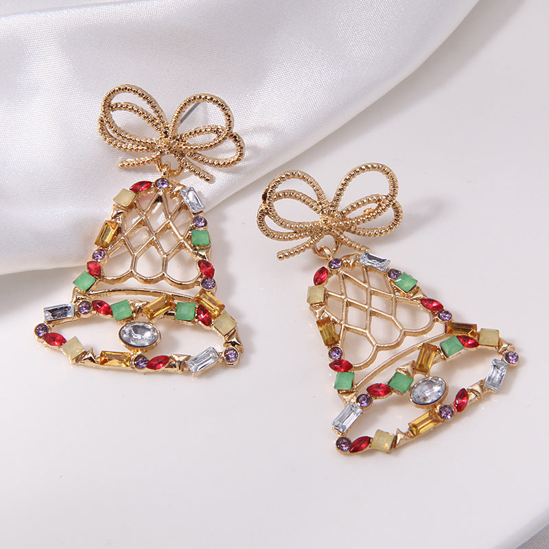 Women's Bell Snowman Reindeer Retro Easy Matching Earrings