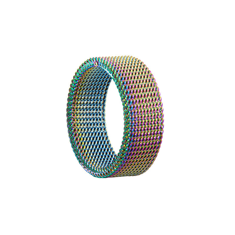 Ornament Standard Code Titanium Steel Woven Rings