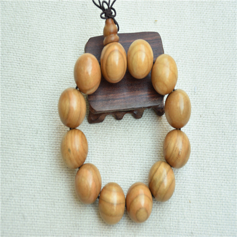 Paint Round Beads Buddha Rosary Peach Bracelets