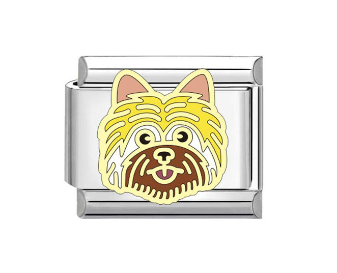 Hot Stainless Steel Italian Module Puppy Pattern Free Bracelet