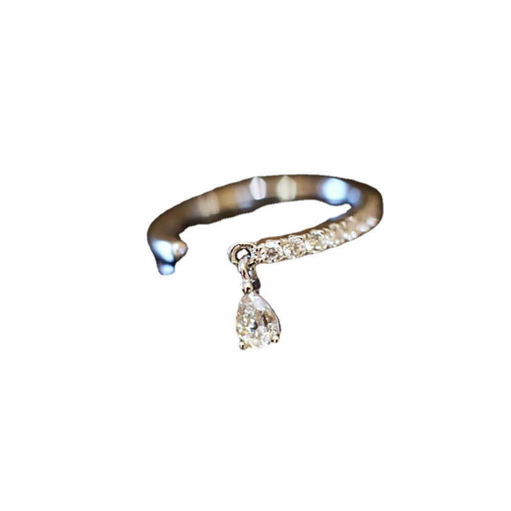 Women's Sterling Sier White Gold Plated Open Rings