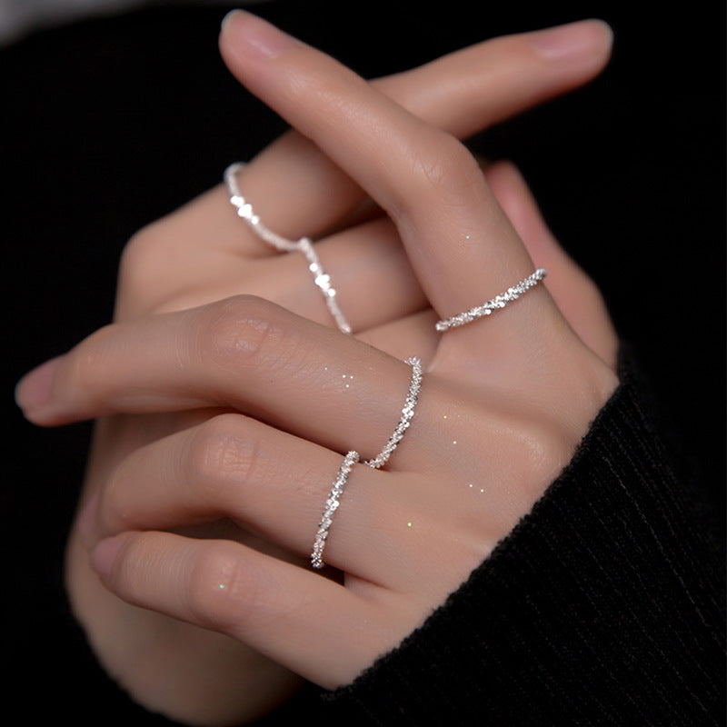Women's Starry Simple Sparkling Index Finger Temperamental Minority Ring