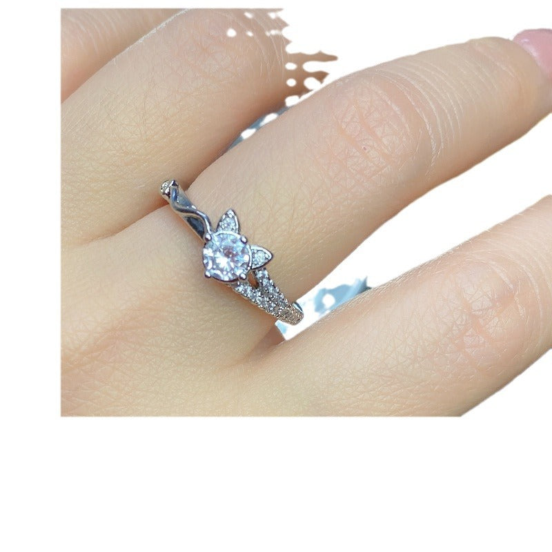 Artificial Diamond Minority Fashion Personality Full Zirconium Rings