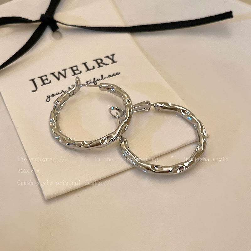 Women's Wind Irregular Twisted Ear Unique High Sense Earrings