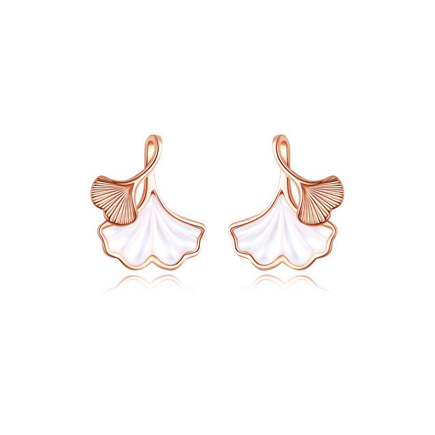 Ginkgo Leaf Female Niche Advanced Birthday Earrings