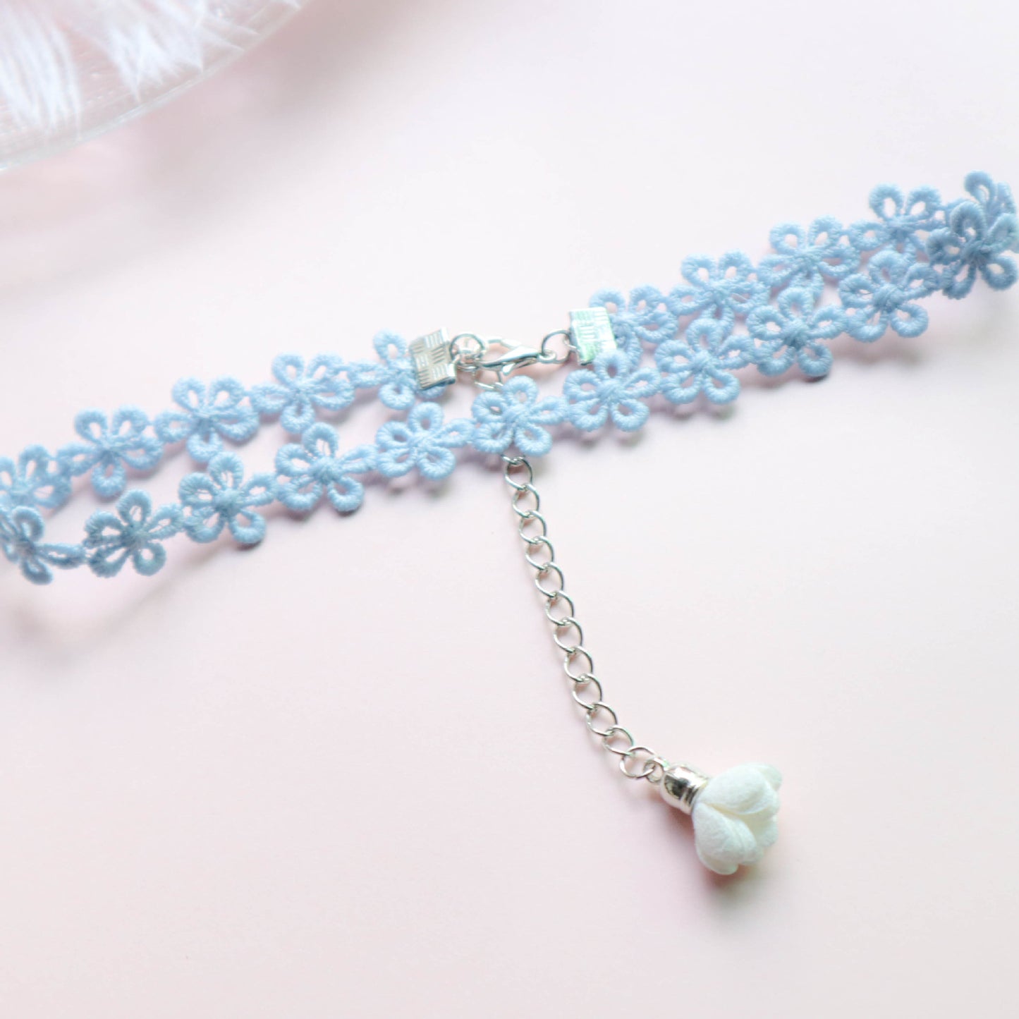Sexy Collar Color Lace Ribbon Short Necklaces