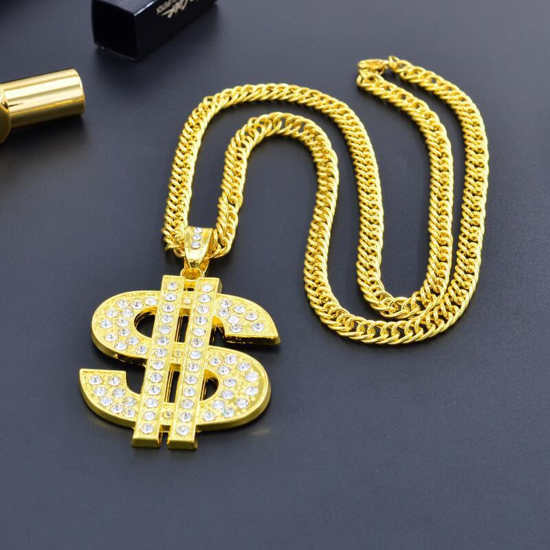 Women's & Men's Ornament Hip Hop Gold Color Chain Necklaces