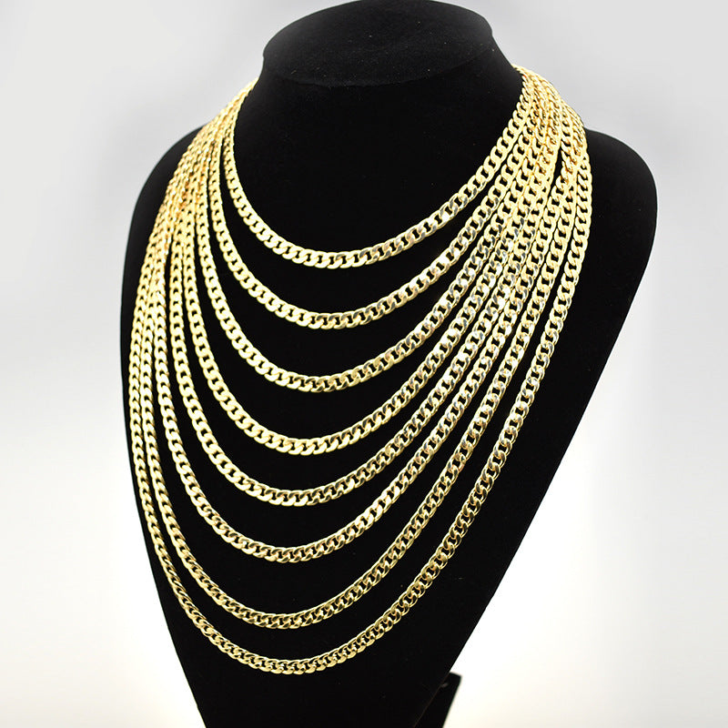 Graceful New Trendy Side Plated Gold Necklace