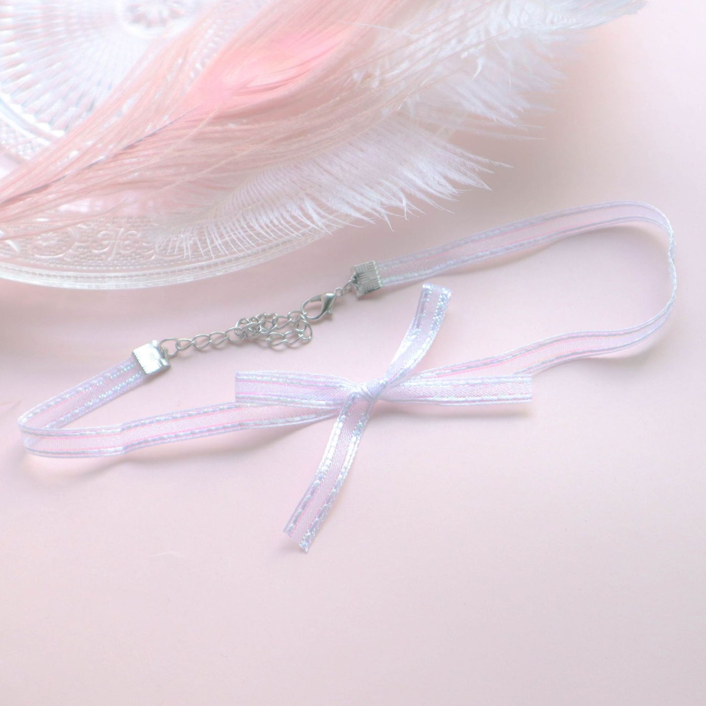 Sexy Collar Color Lace Ribbon Short Necklaces