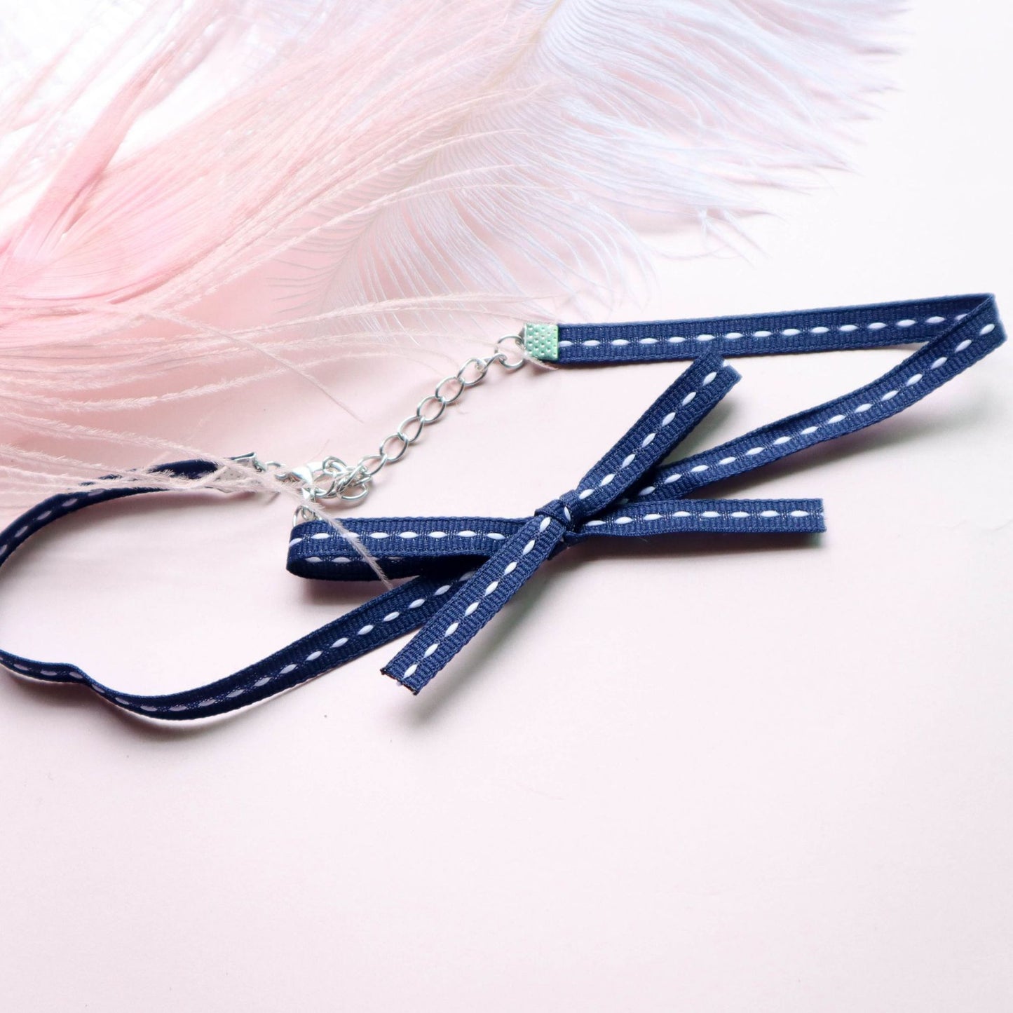 Sexy Collar Color Lace Ribbon Short Necklaces