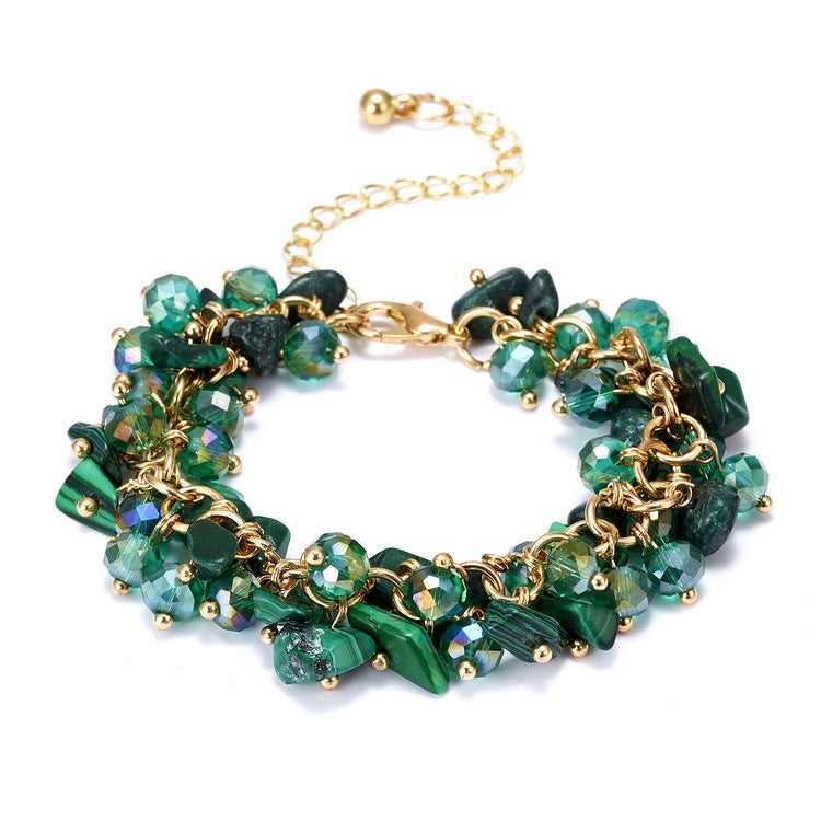 Women's & Men's Gravel Color Crystal Jewelry Stall Bracelets