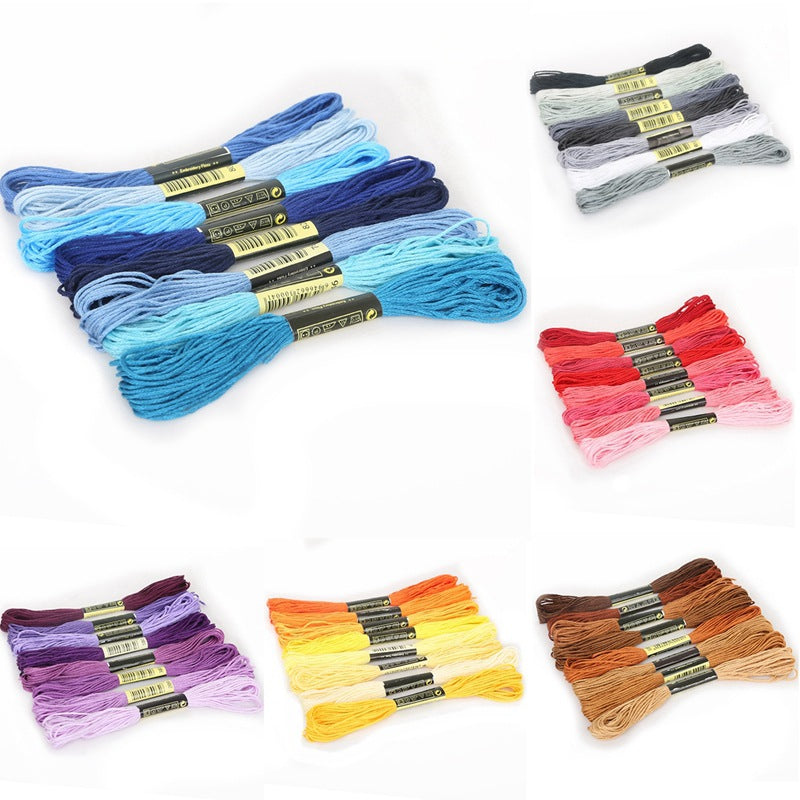 Thread Cross Stitch Cotton Silk Wiring Handmade Hairpin Jewelry Accessories