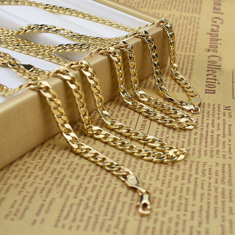 Graceful New Trendy Side Plated Gold Necklace