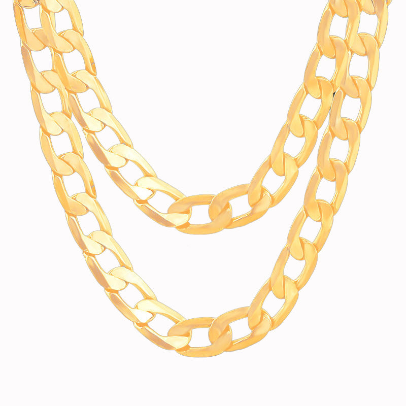 Figaro To Unisex Geometric Gold-plated Chain Necklace