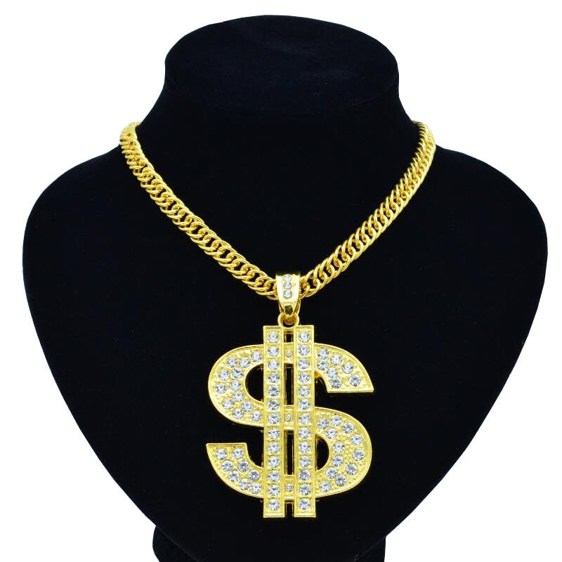 Women's & Men's Ornament Hip Hop Gold Color Chain Necklaces