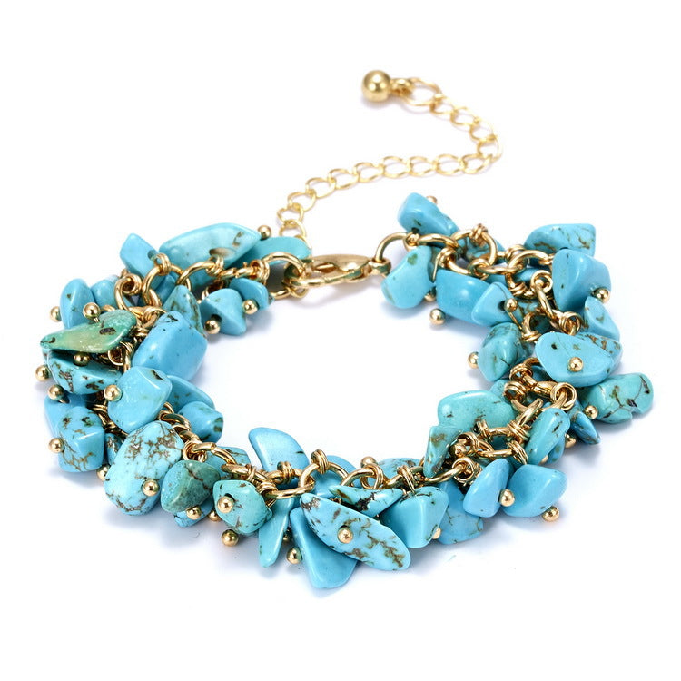 Women's & Men's Gravel Color Crystal Jewelry Stall Bracelets