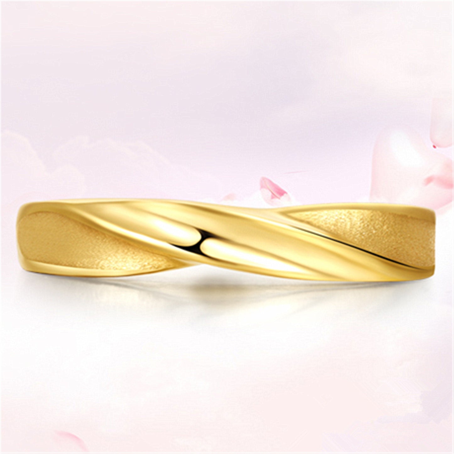 Plating Rhyme Line European Coin Gold Plated Ring