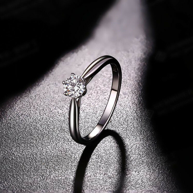 Classic Rose Gold Plated Crown Sier Ring