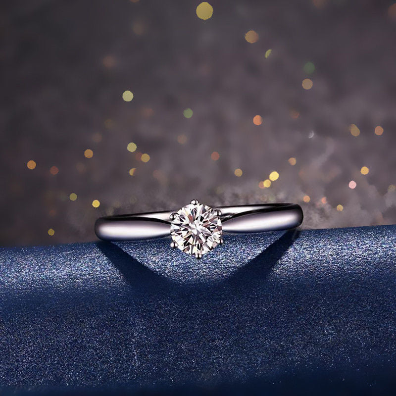 Classic Rose Gold Plated Crown Sier Ring
