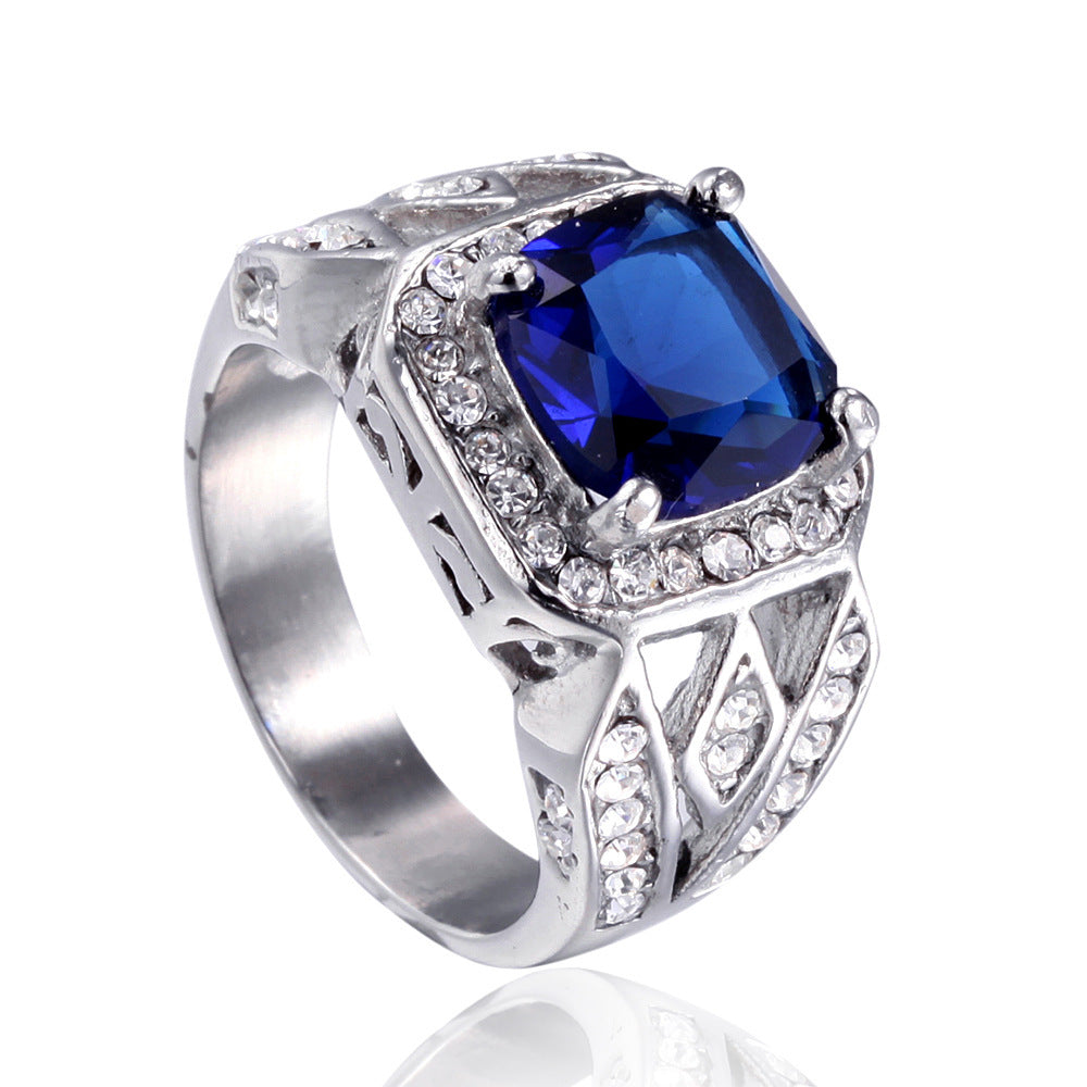 Price Mixed Batch Korean Inlaid Four Claw Diamond Titanium Ring